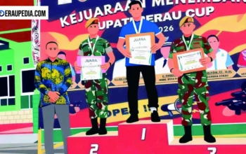 AKP Amin Maulani Juara 1 Pistol 25 M Kejuaraan Menembak Bupati Cup 2026, Harumkan Polres Berau