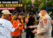 Polsek Tanjung Redeb Bagikan 350 Masker Gratis, Warga Diimbau Waspadai Kabut Asap