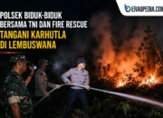 Polsek Biduk Biduk Bersama TNI Dan Fire Rescue Tangani Karhutla Di Lembuswana