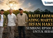 Raffi Ahmad, Gading Marten dan Irfan Hakim Sumbang Rp.500 Juta Untuk Warga Terdampak Karhutla Berau