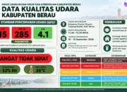 Kualitas Udara Berau Masuk Kategori Sangat Tidak Sehat, Warga Diimbau Kurangi Aktivitas Di Luar