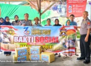 Hari Jadi Humas Polri Ke-75, Humas Polres Berau Salurkan Sembako Kepada Warga